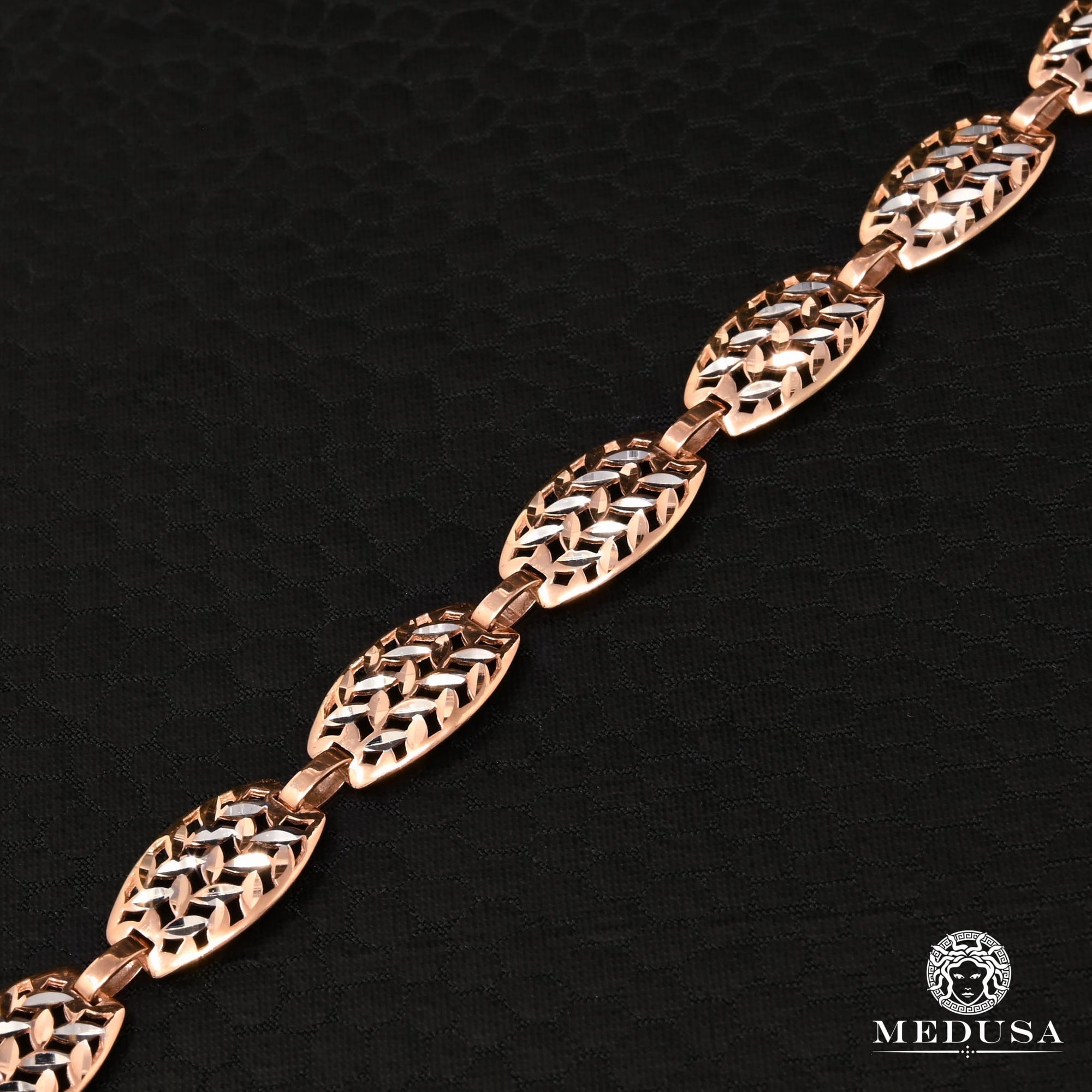 Bracelet en Or 10K | Bracelet Femme Boundless F23 Or Rose 2 Tons