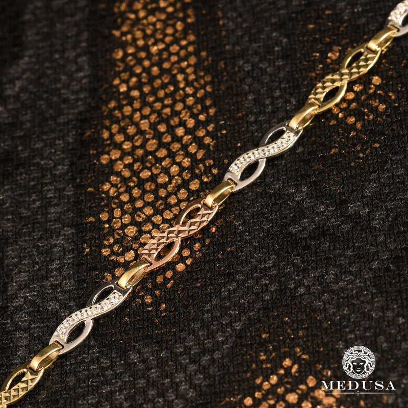 Bracelet en Or 10K | Bracelet Femme Boundless F5 - Infinity Or 3 Tons