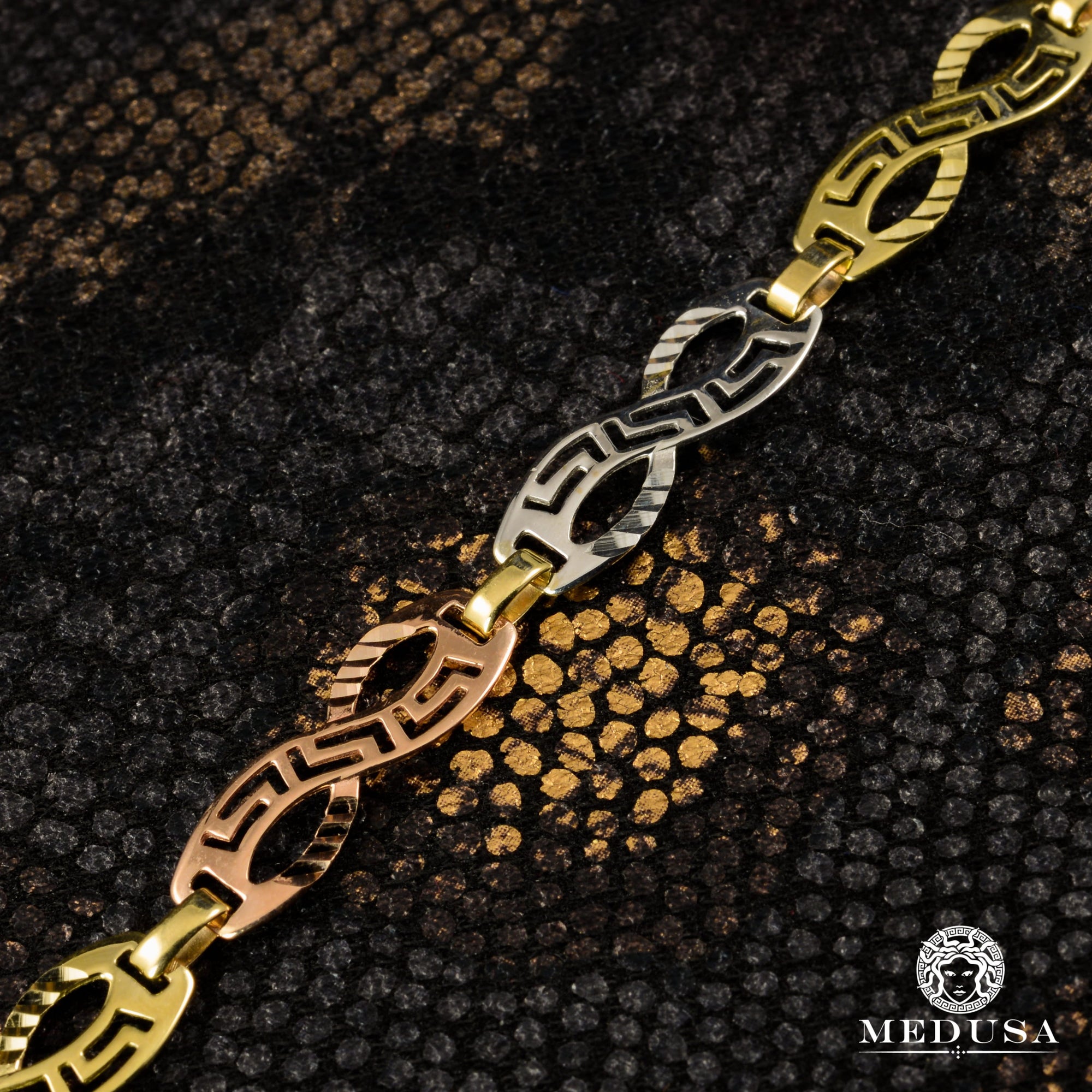 Bracelet en Or 10K | Bracelet Femme Boundless F7 Infinity Or 3 Tons