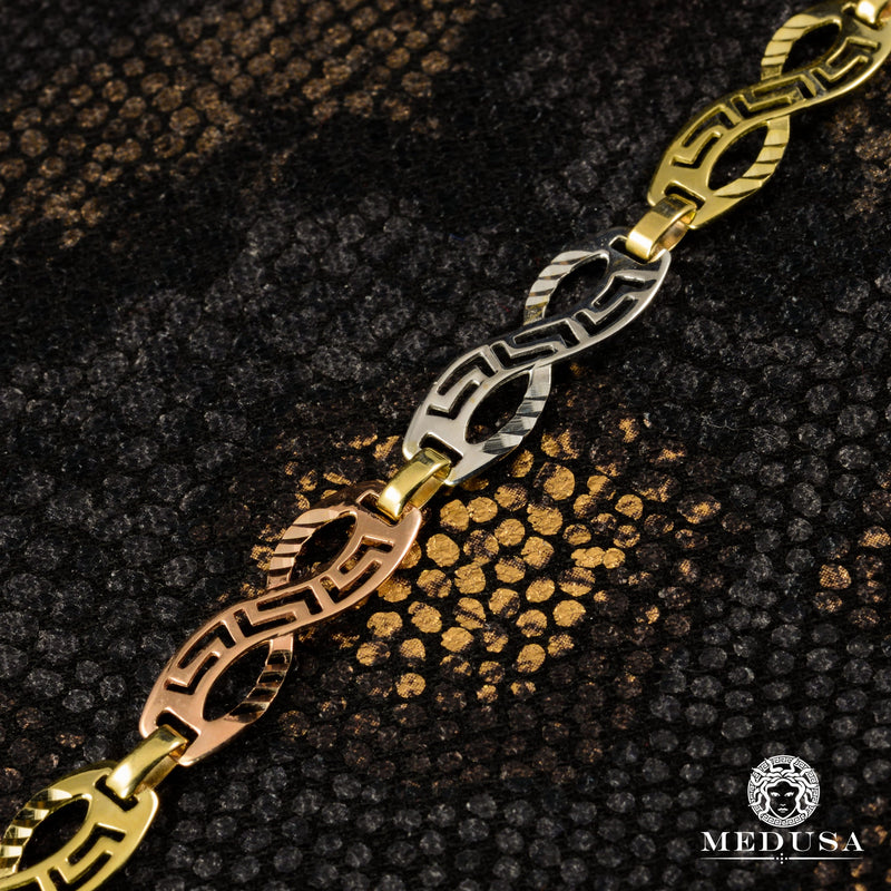 Bracelet en Or 10K | Bracelet Femme Boundless F7 Infinity Or 3 Tons