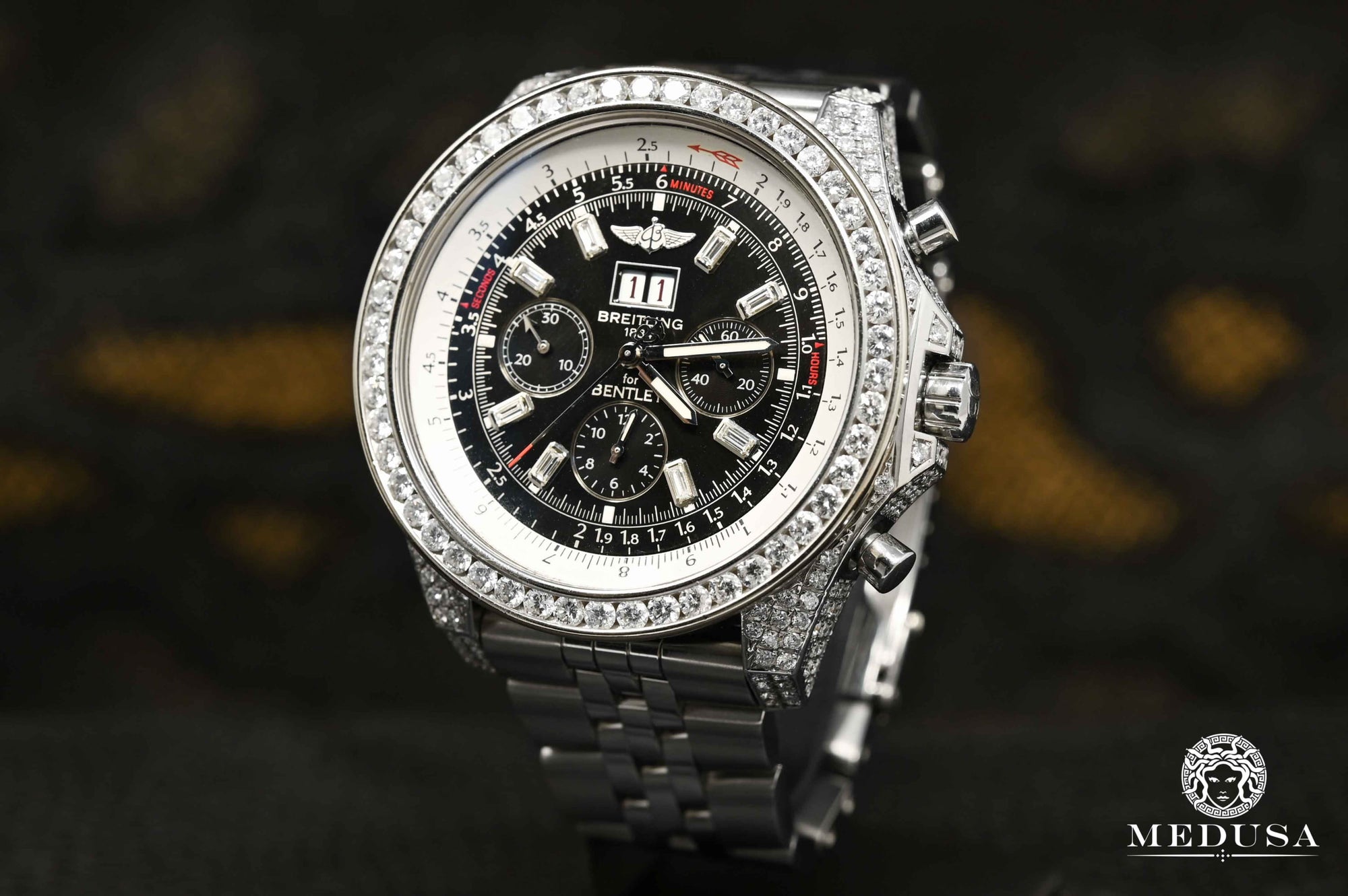 Montre Breitling | Montre Homme Breitling for Bentley - Black Iced Stainless