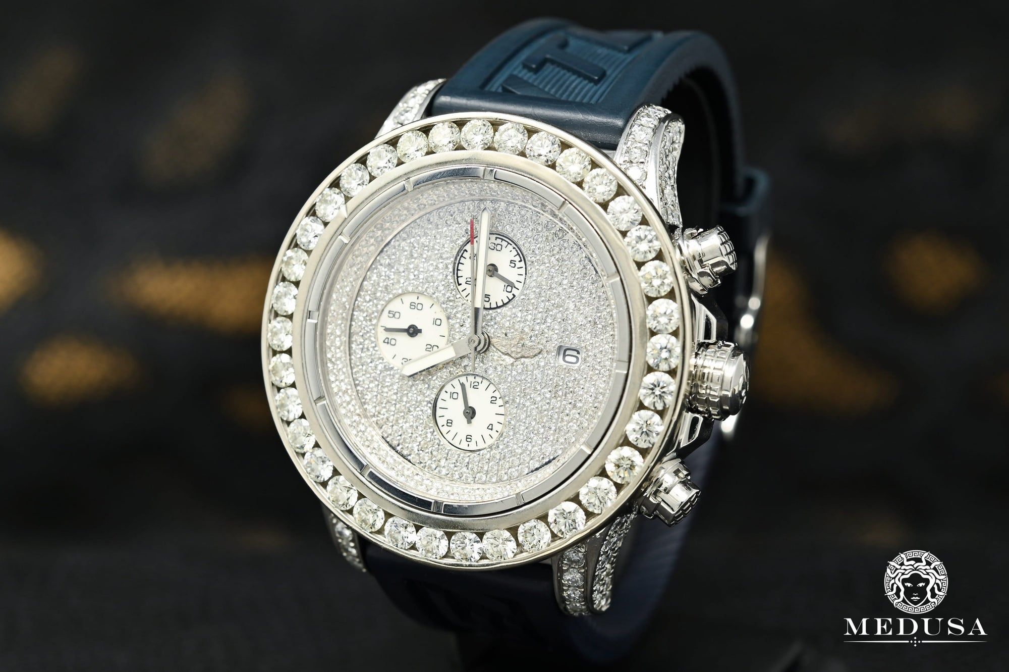Montre Breitling | Montre Homme Breitling Super Avenger - Iced Dial Stainless