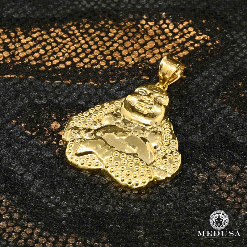 Pendentif en Or 10K | Pendentif Divers Buddha X1 Or Jaune / 29mm