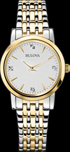 Montre Bulova | Montre Femme Bulova Classic - 98P115 Diamant / Or 2 Tons