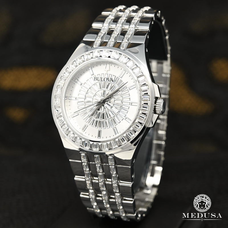 Montre Bulova | Montre Homme Bulova Cristal - 96A236 Swarovski / Stainless