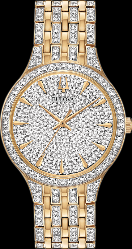 Montre Bulova | Montre Homme Bulova Cristal - 98A229 Swarovski / Or Jaune