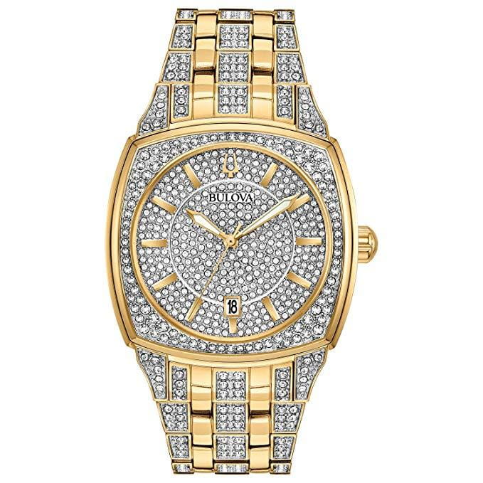 Montre Bulova | Montre Homme Bulova Cristal - 98B323 Swarovski / Or Jaune