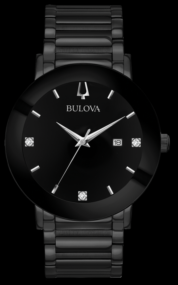Montre Bulova | Montre Homme Bulova Futuro - 98D144 Diamant / Or Noir