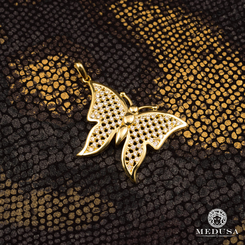 Pendentif en Or 10K | Pendentif Divers Butterfly X2 Or Jaune