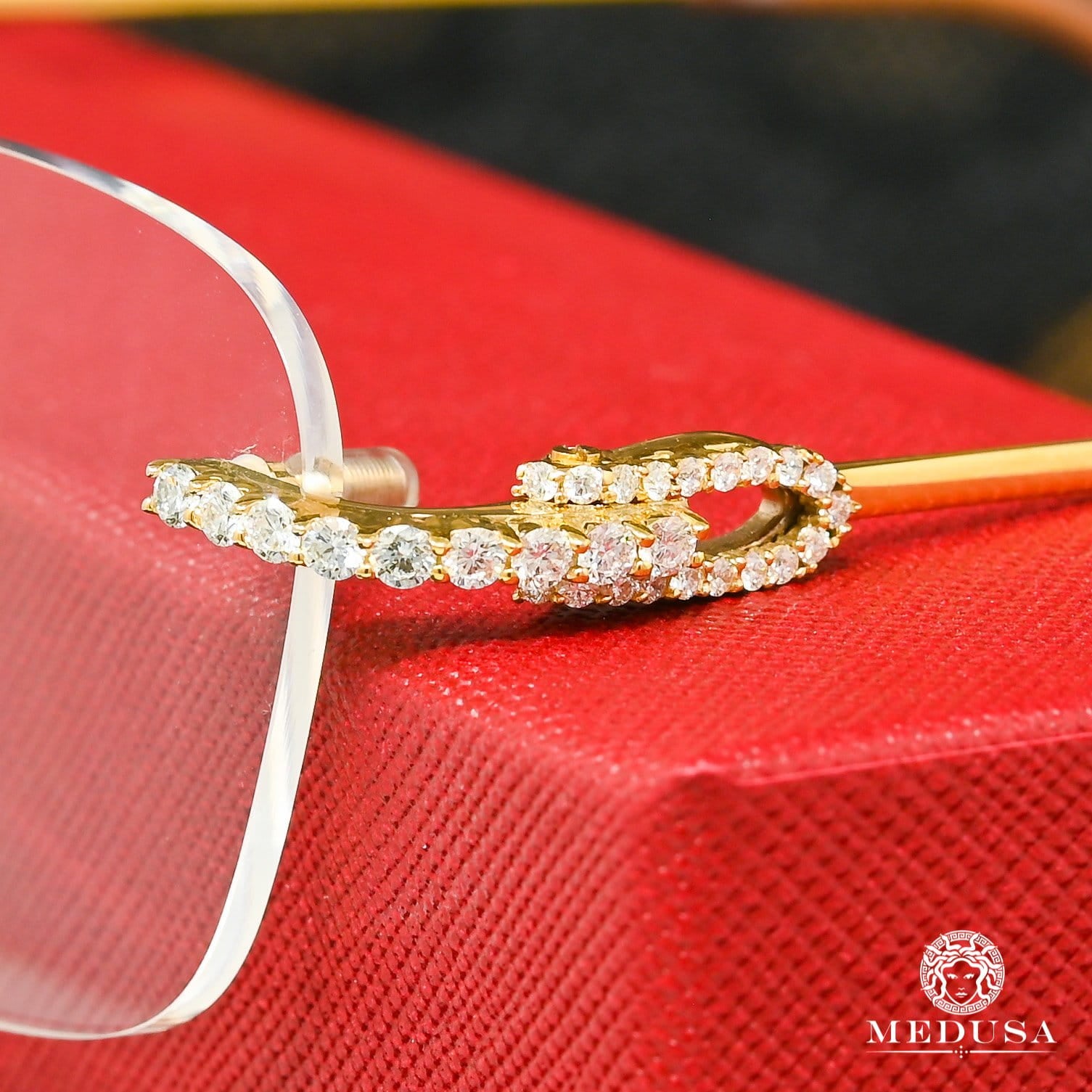 Lunette Cartier | Lunette Homme Cartier Avana | Gold &amp; White Or Jaune