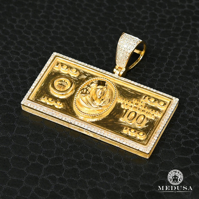 Pendentif à Diamants en Or 10K | Pendentif Divers Cash D4 Diamant Or Jaune