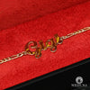 Bracelet en Or 10K | Bracelet Cheville Chaîne Cheville Prénom Sur Mesure