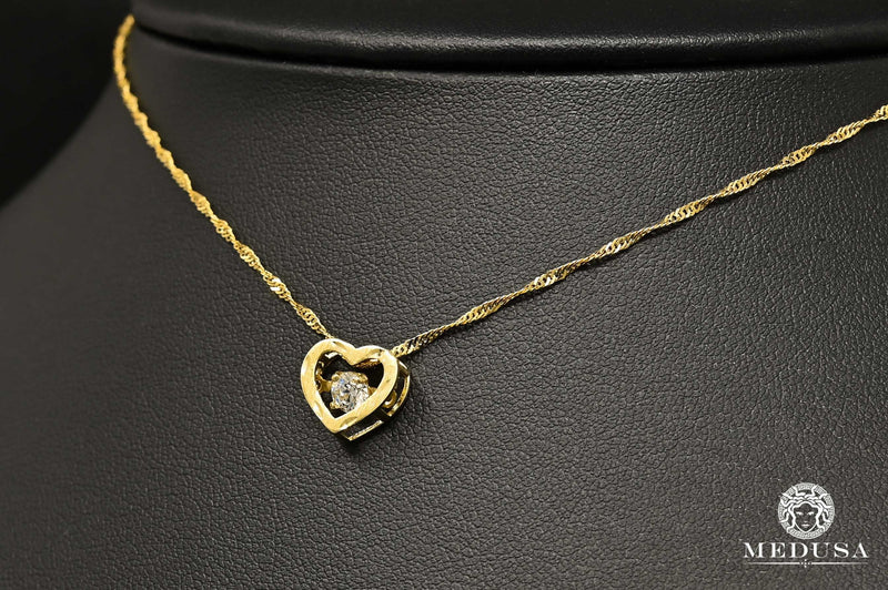 Collier en Or 10K | Collier Femme Choker X4 14’’ / Or Jaune