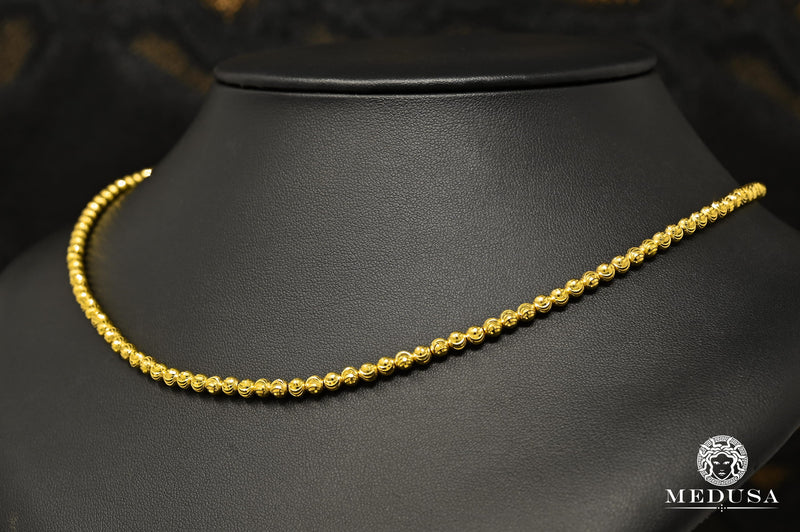 Collier en Or 10K | Collier Femme Collier Moons Cut 18’’ / Or Jaune