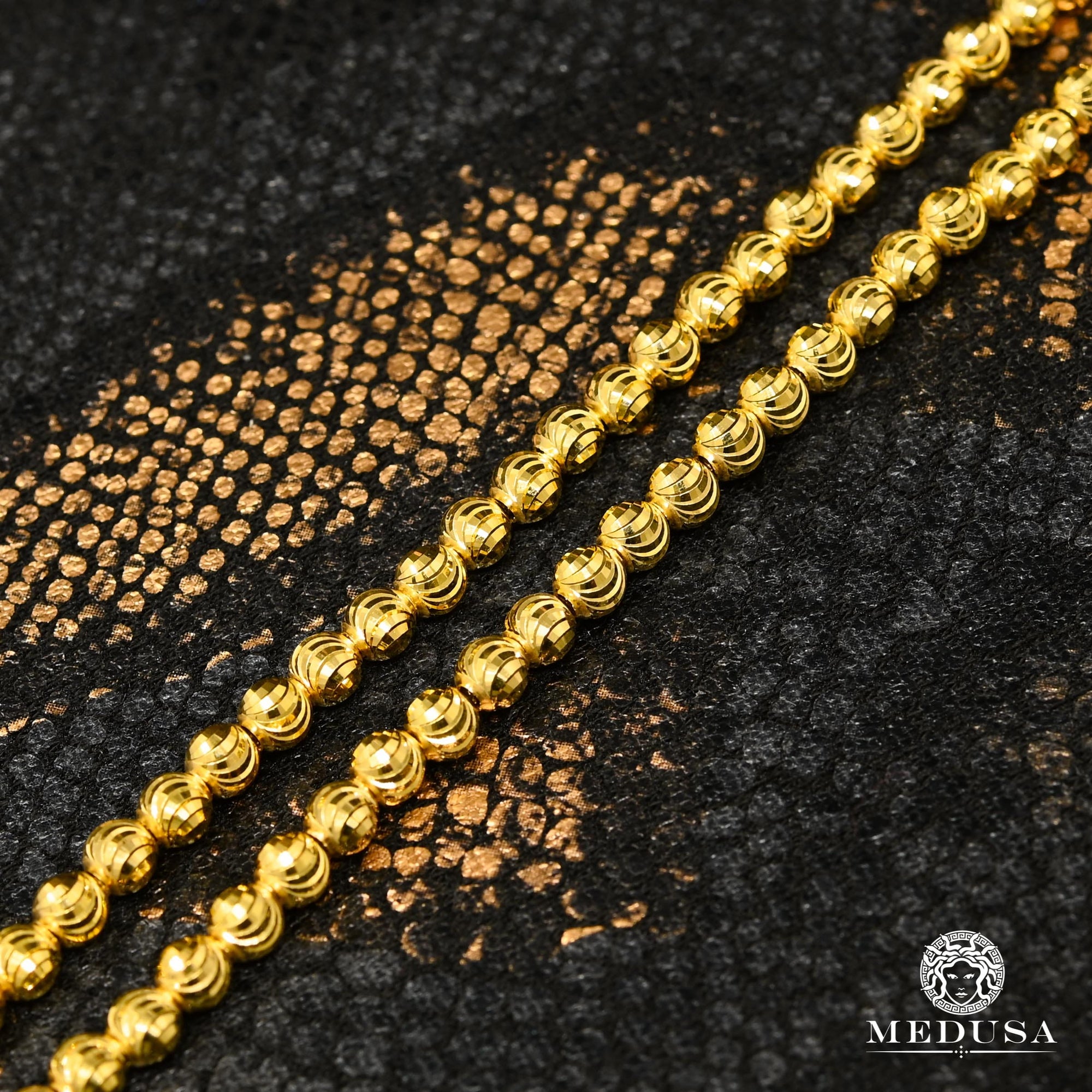 Collier en Or 10K | Collier Femme Collier Moons Cut 18’’ / Or Jaune