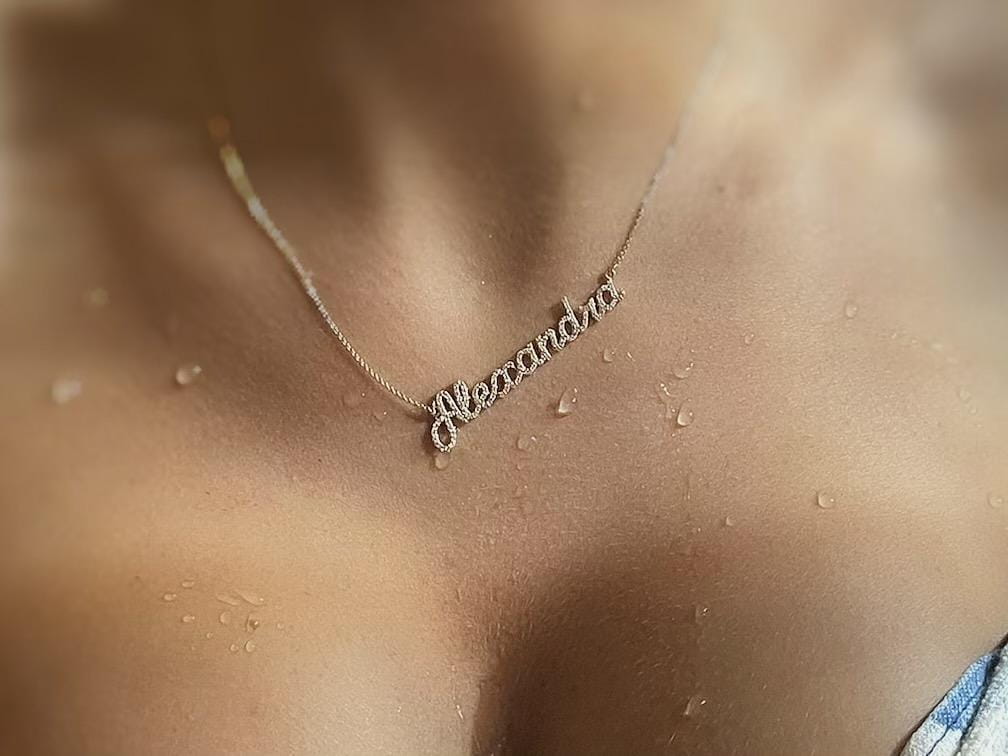 Collier en Or Custom | Bijoux Custom Collier Prénom Diamant Sur-Mesure