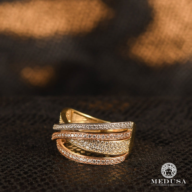 Bague en Or 10K | Bague Femme Colored F2 - 3 Tons Or 3 Tons