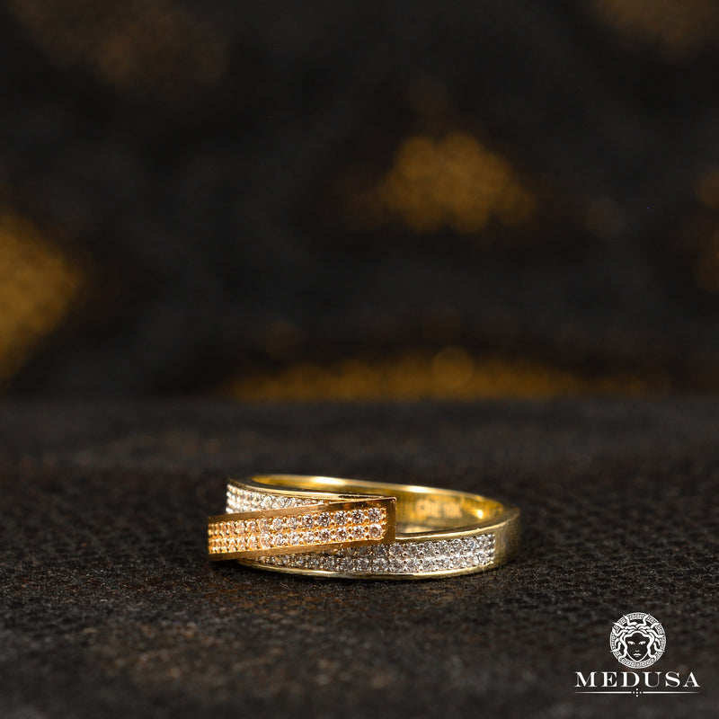 Bague en Or 10K | Bague Femme Colored F3 - 2 Tons Or 2 Tons