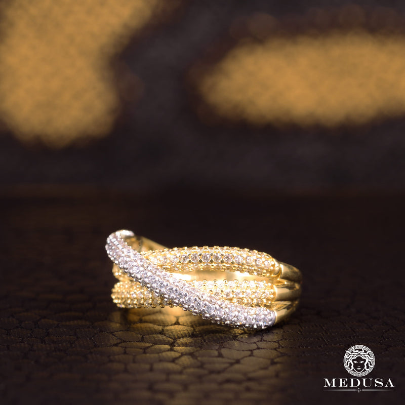 Bague en Or 10K | Bague Femme Colored F4 - 2 Tons Or 2 Tons