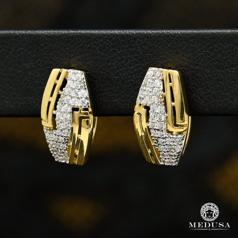 Clip-On en Or 10K | Boucles d’Oreilles Deluxe F19 Or Jaune