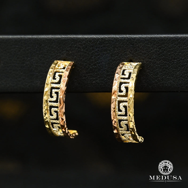 Clip-On en Or 10K | Boucles d’Oreilles Deluxe F20 Or 2 Tons
