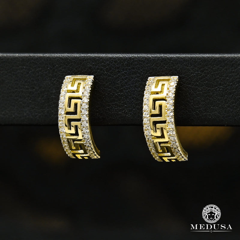 Studs en Or 10K | Boucles d’Oreilles Deluxe F7 Or Jaune