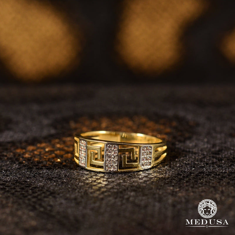 Bague en Or 10K | Bague Femme Diamond F5 Or Jaune