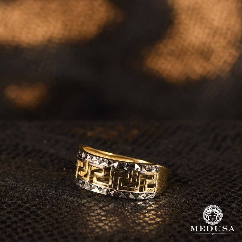 Bague en Or 10K | Bague Femme Diamond F8 Or 2 Tons