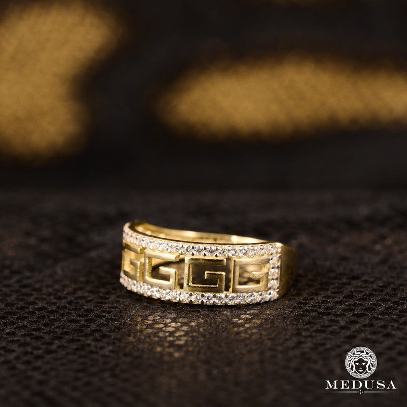 Bague en Or 10K | Bague Femme Diamond F9 Or Jaune