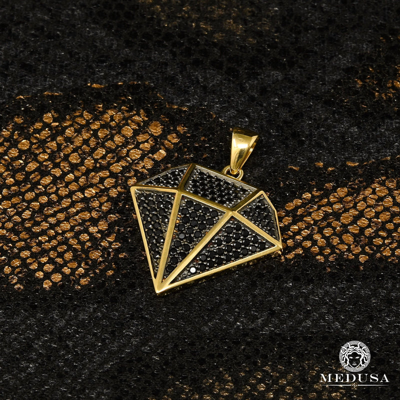 Pendentif en Or 10K | Pendentif Divers Diamond X2 Or Jaune