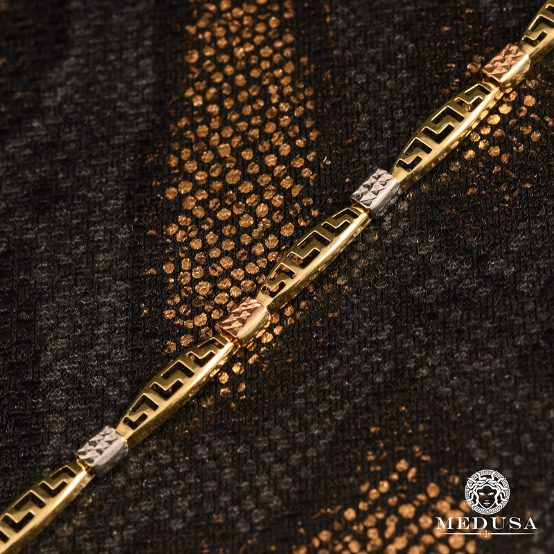Bracelet en Or 10K | Bracelet Femme Fancy F3 Or 3 Tons
