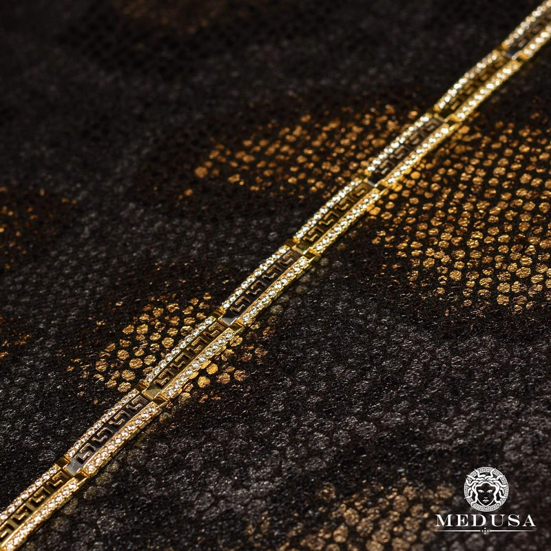 Bracelet en Or 10K | Bracelet Femme Fancy F4 Or Jaune