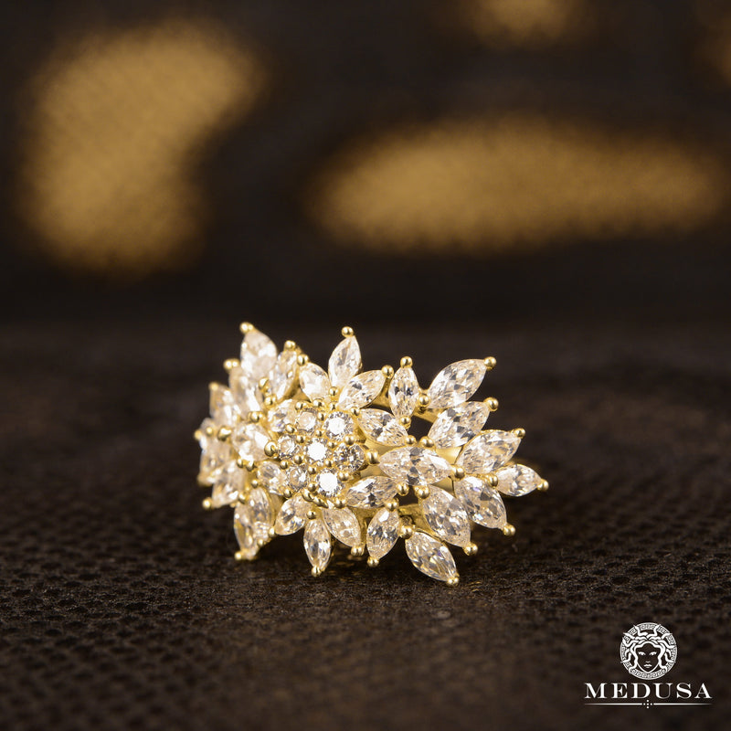 Bague en Or 10K | Bague Femme Flower F6