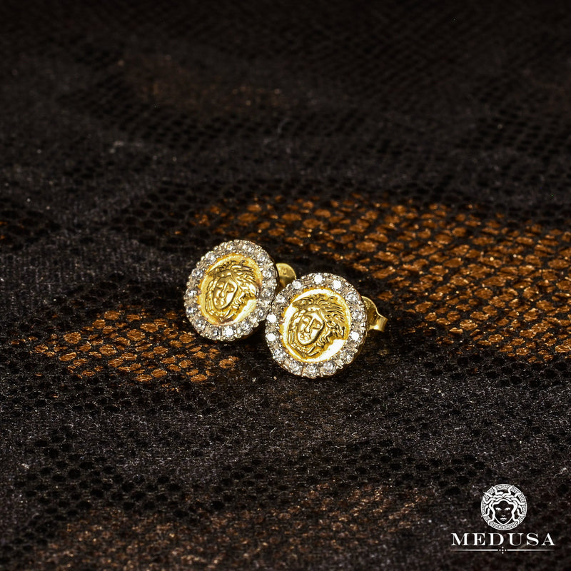 Studs en Or 10K | Boucles d’Oreilles Forehead F3 Or Jaune