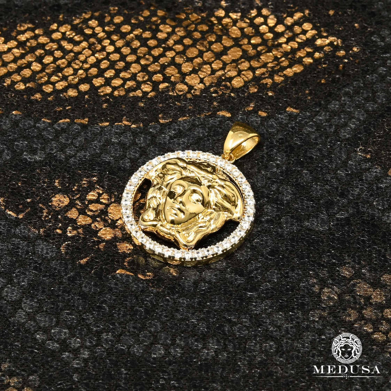 Pendentif en Or 10K | Médaillon Gaïa F3 Or Jaune / 18mm