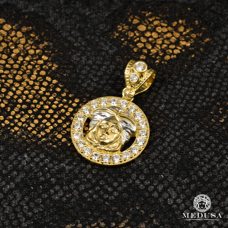 Pendentif en Or 10K | Médaillon Gaïa F4 Or Jaune