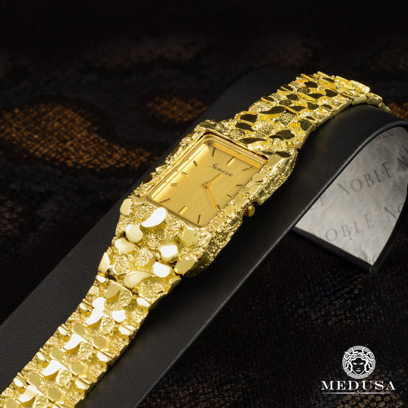 Montre en Or 10K | Montre Homme Genève H1 - Nugget Or Jaune
