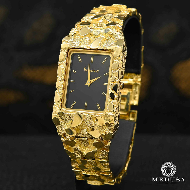 Montre en Or 10K | Montre Homme Genève H3 - Nugget Or Jaune