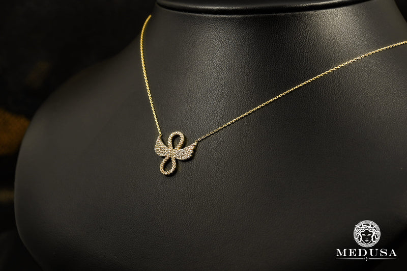 Collier en Or 10K | Collier Femme Girly F8 Or Jaune