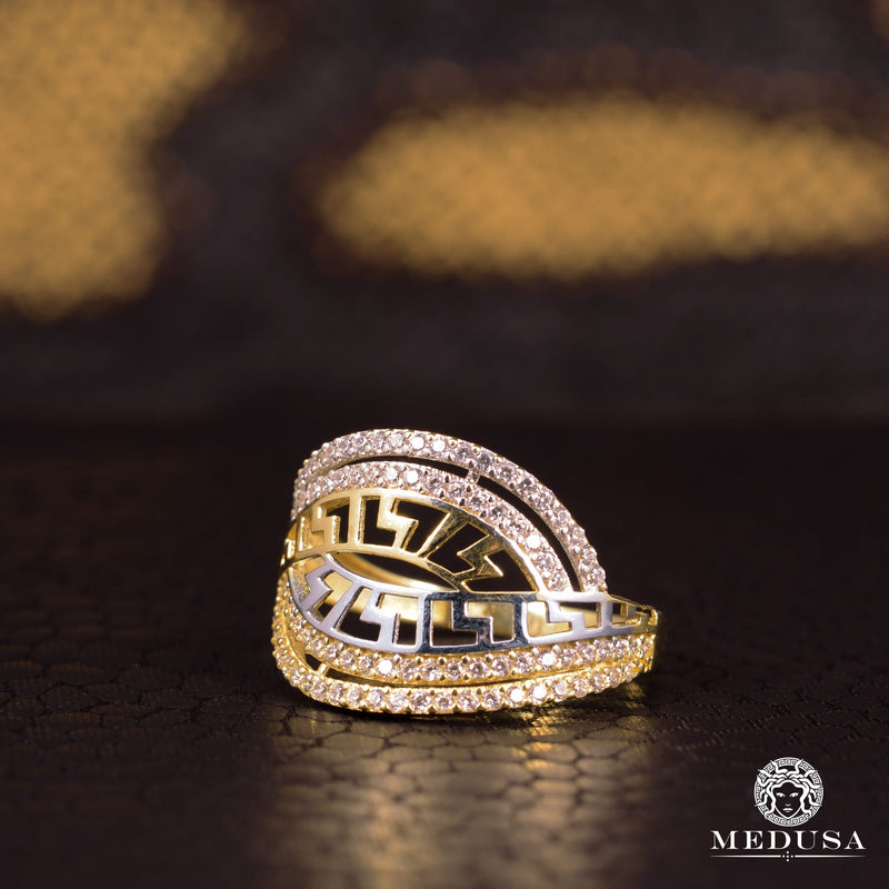 Bague en Or 10K | Bague Femme Glam F13 Or 2 Tons