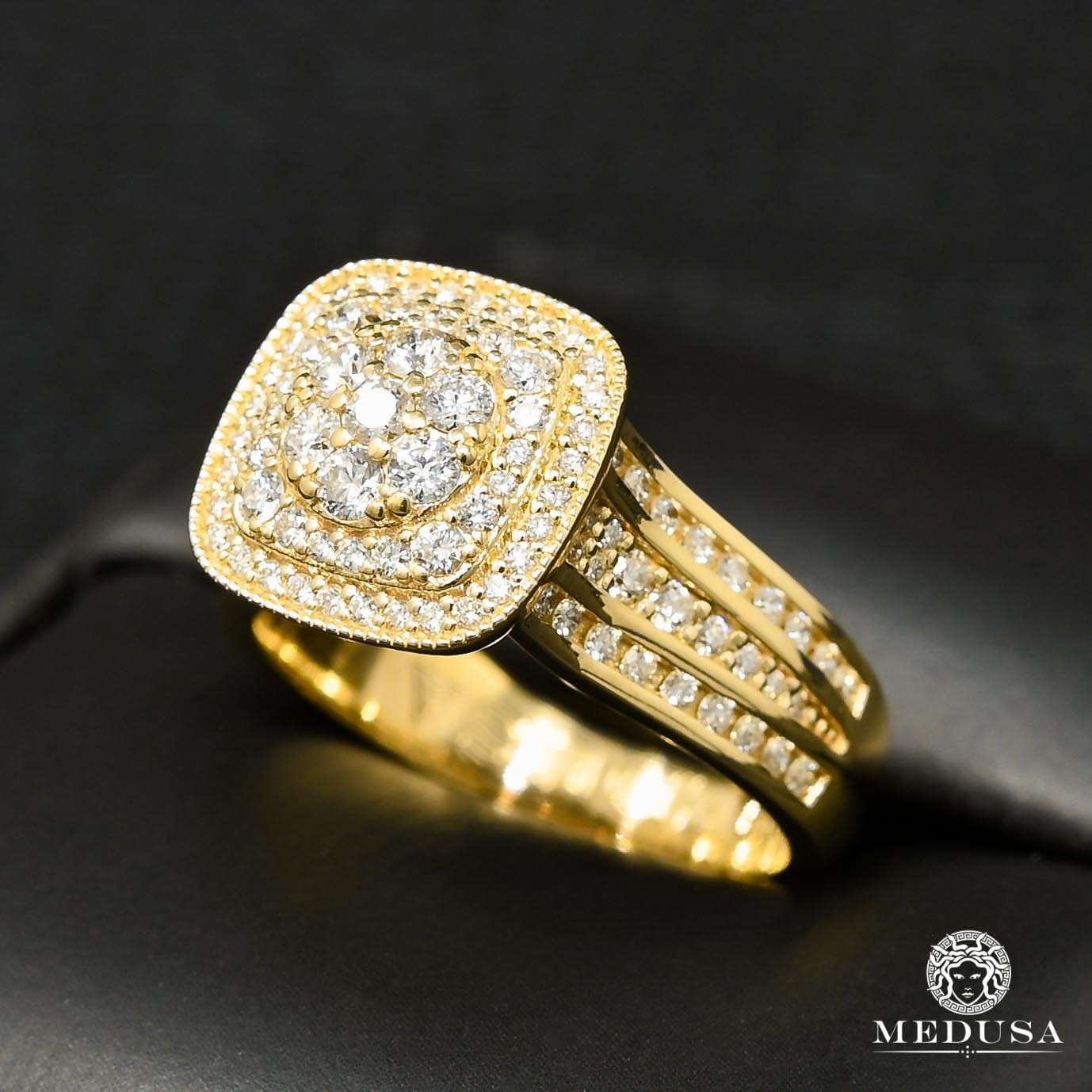 Bague à Diamants en Or 10K | Bague Femme Glass D6 Diamant