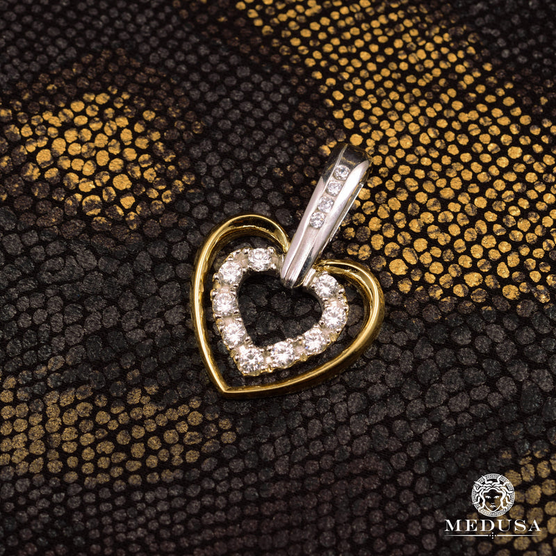 Pendentif en Or 10K | Pendentif Divers Hearty X4 Or 2 Tons