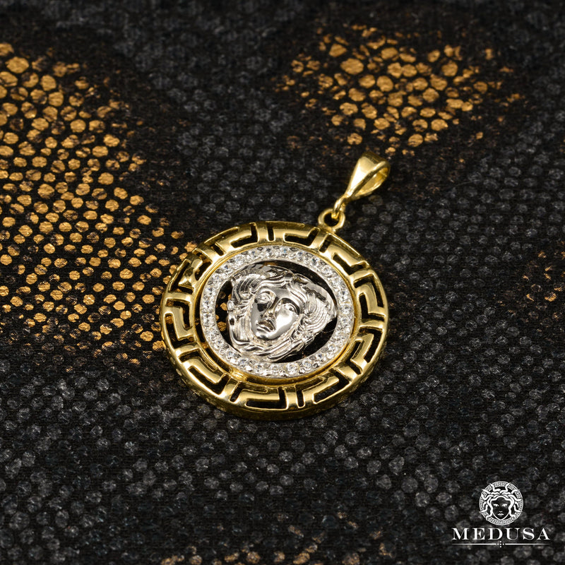 Pendentif en Or 10K | Médaillon Héra F13 Or 2 Tons