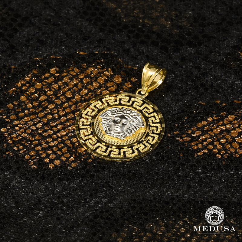 Pendentif en Or 10K | Médaillon Héra F20 Or 2 Tons