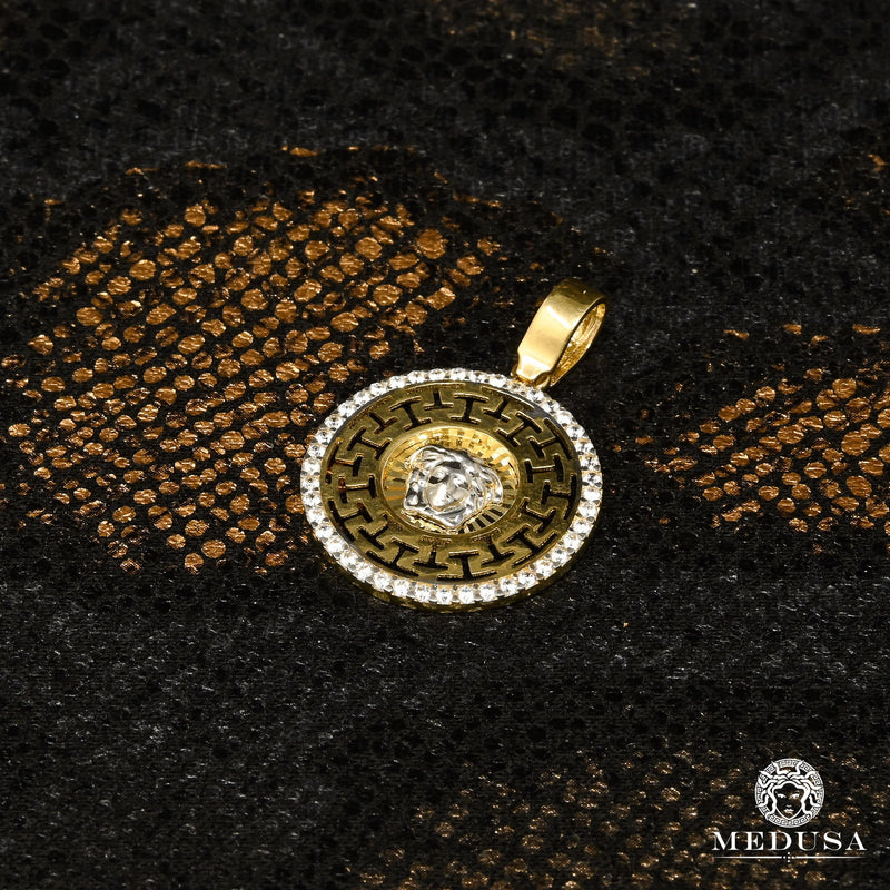 Pendentif en Or 10K | Médaillon Héra F21 Or 2 Tons