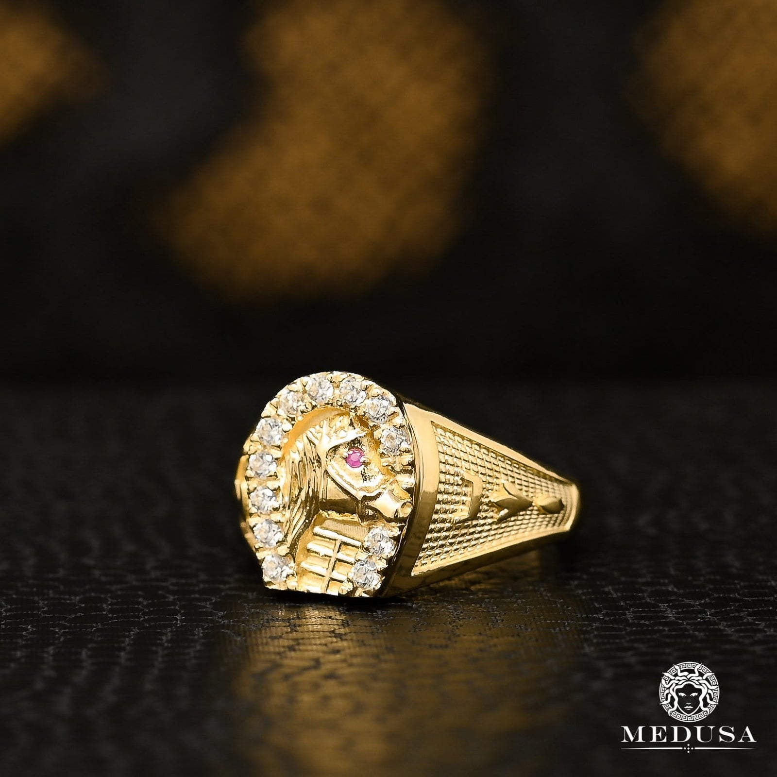 Bague en Or 10K | Bague Homme Horse H3 Or Jaune