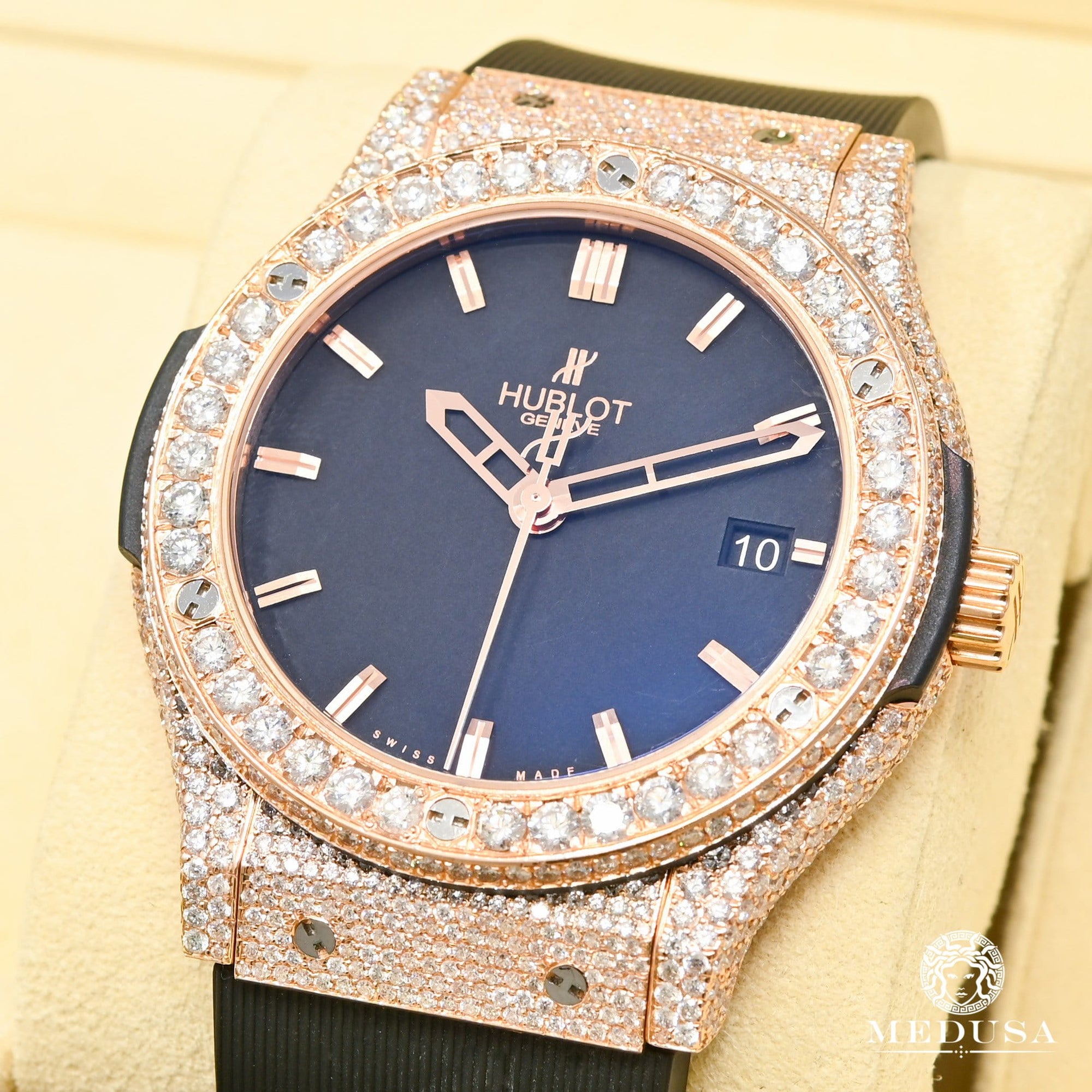 Montre Hublot | Montre Homme Hublot Classic Fusion 45mm - Iced Everose Or Rose