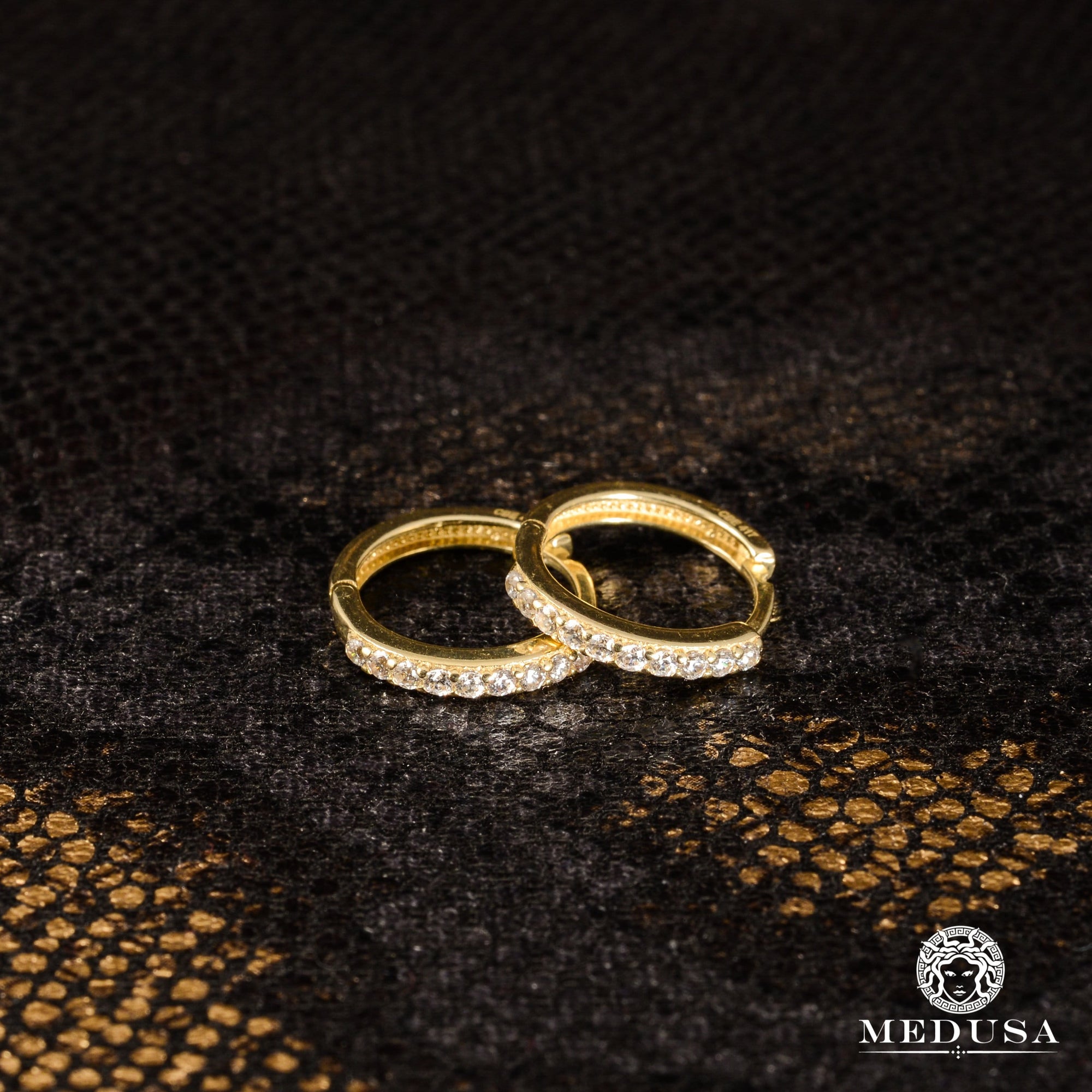 Anneaux en Or 10K | Boucles d’Oreilles Huggies F10 14mm / Or Jaune