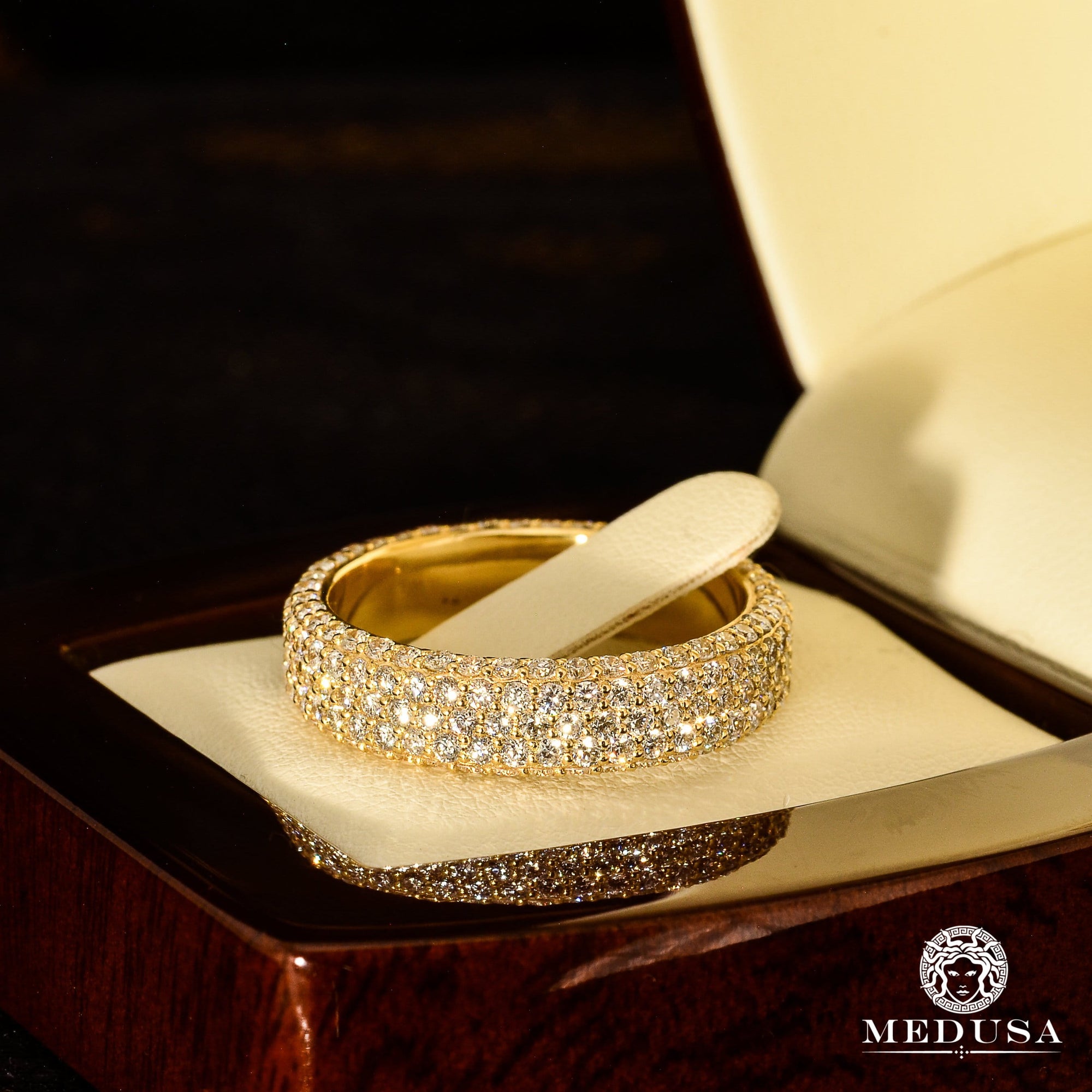 Jonc à Diamants en Or 14K | Jonc Homme Ice D1 - Diamant