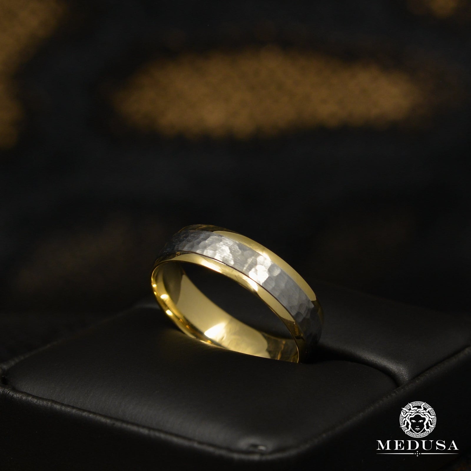 Jonc en Or 10K | Jonc Homme Jonc H6 2 Tons - MED231